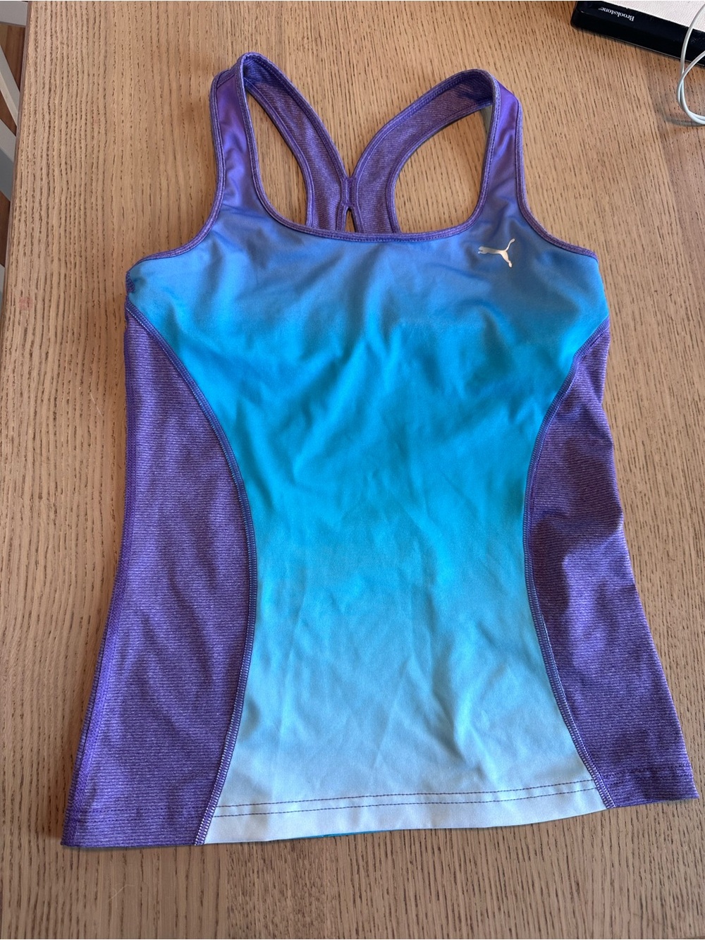 Puma Women’s Purple and Teal Ombre Racerback Tank